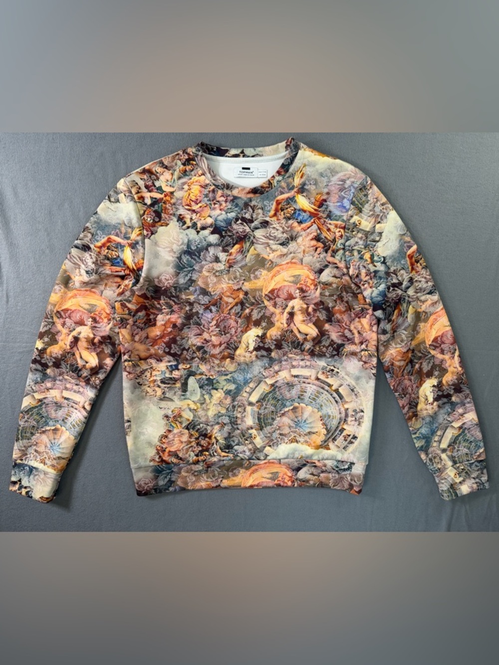 Topman Men's Large Crewneck Sweatshirt Baroque Art Graphic
Pullover‎